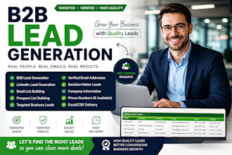 do b2b lead generation, linkedin lead generation and verified email list