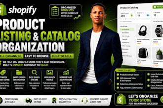 upload shopify products variants collections and optimize listing
