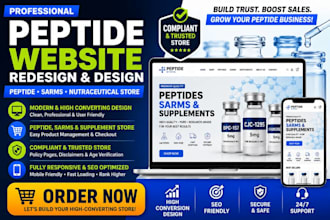 be peptide store woocommerce designer website