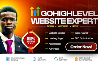 gohighlevel website design gohighlevel landing page go highlevel sales funnel