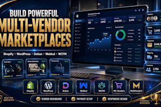 develop wordpress shopify multivendor website webkul dokan marketplace website