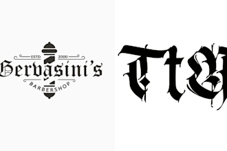 make unique blackletter old english font logo design