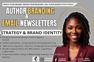 build author brand strategy and mailchimp email newsletter to boost book sales