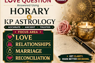 answer your one question by horary or astrology