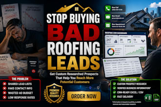 generate verified exclusive roofing leads for your roofing business