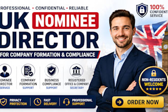 provide UK nominee director service for company formation and businesscompliance