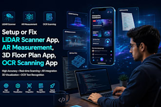 setup or fix lidar scanner app,ar measurement 3d floor plan app,ocr scanning app