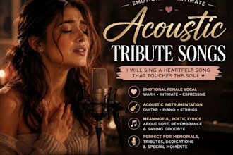 write and produce a heartfelt memorial or tribute song in loving memory