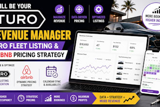 be your turo revenue manager, turo fleet listing and airbnb pricing strategy