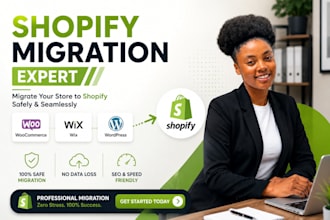 migrate wordpress to shopify wix to shopify  woocommerce to shopify migration