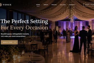 design wix event venue website with booking calendar automation
