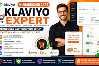 optimize klaviyo abandoned cart recovery setup for etsy ebay shopify stores
