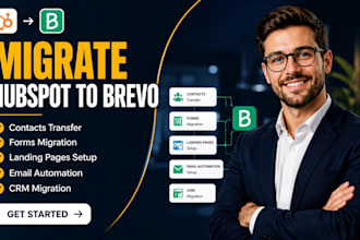 migrate hubspot to brevo forms landing pages email automation CRM