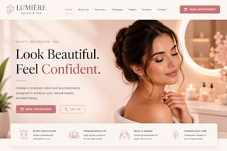 design squarespace salon and spa beauty website online booking website