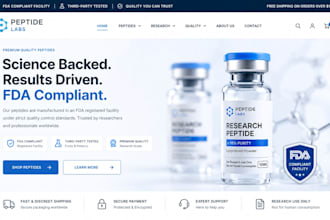build fda compliant peptide website nutraceutical peptide supplement website