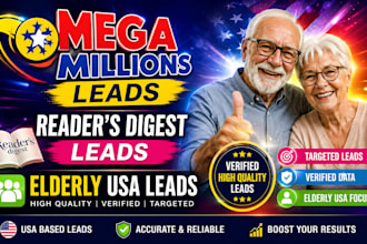 mega millions leads readers digest leads elderly usa lead