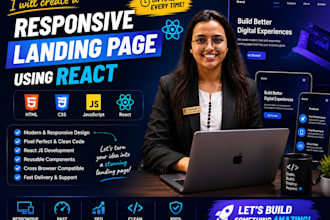 create a responsive landing page using react