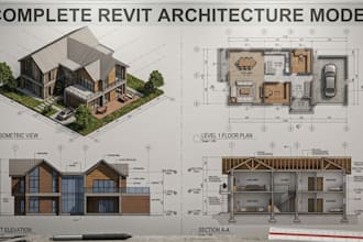 convert your 2d drawings into a detailed 3d bim model and revit architecture