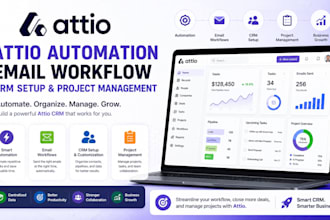 create attio automation email workflow CRM setup attio project management