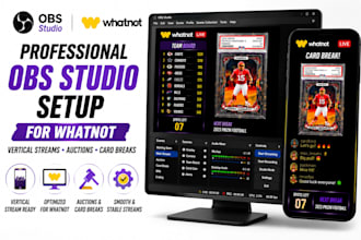 setup obs studio for whatnot vertical streams auctions card breaks