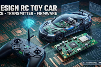 design rc toy car pcb, remote controller, transmitter and embedded firmware
