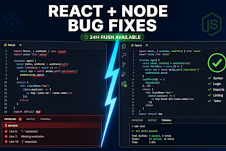 fix bugs and add features in your react node js application