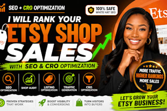 rank your etsy shop sales with SEO and cro optimization