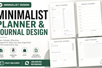 do minimalist planner design or journal design