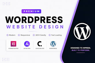 build a premium wordpress website with elementor pro, astra pro and crocoblock