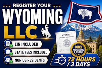 register your wyoming llc and ein in 72 hours for non US residents