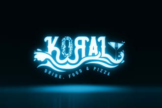 design text wordmark lounge bar logo