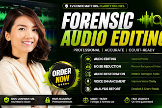perform forensic audio enhancement, restoration and analysis