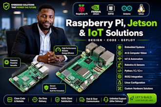 develop raspberry pi nvidia jetson esp32 arduino iot and embedded linux project