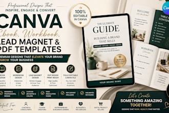design canva ebook, lead magnet pdf, pdf canva ebook template, canva workbook