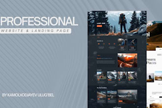 design and build front end landing page website