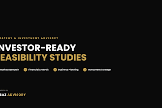 prepare an investor ready feasibility study with financial model