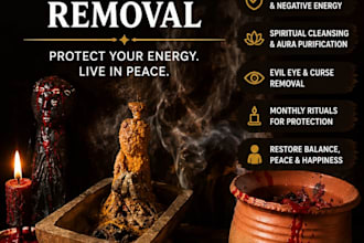 provide monthly spiritual cleansing and black magic removal
