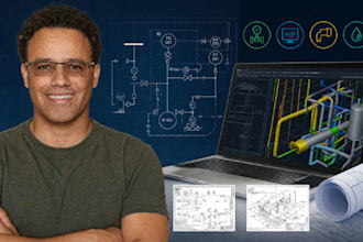 draw p,id, piping and instrumentation drawing, autocad plant 3d expert cad