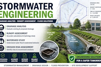provide stormwater engineering, drainage analysis and runoff assessment