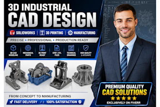 do 3d industrial cad design 3d printing mechanical part solidworks manufacturing