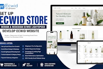 setup ecwid store design and redesign ecwid lightspeed develop ecwid website