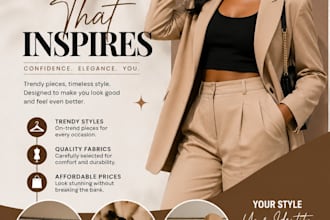 design a professional fashion flyer, poster or social media banner