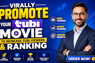 virally promote your tubi movie to increase tubi viewers and ranking