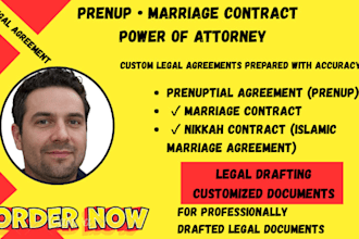 do marriage certificate, nikkah contract prenuptial agreement, power of attorney