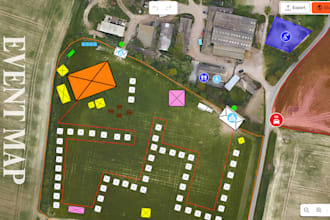 do custom vector map, travel map, site plan, map illustration and event map fast
