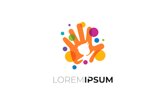 make minimalist day care, baby, child care, school and kids logo design