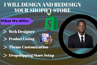 design and redesign shopify store
