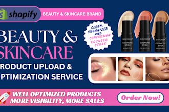 upload and optimize beauty and skincare products on shopify