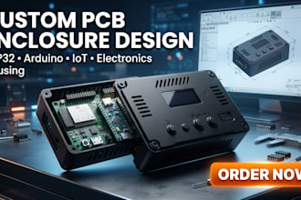 design pcb enclosure for esp32, arduino, iot devices and electronics