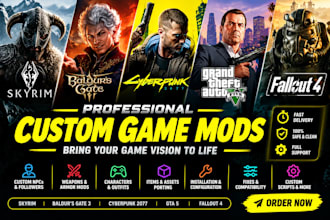 create or port custom skyrim mod bg3 cyberpunk skyrim ikea ps5 gta5 fallout4 mod